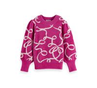 Scotch & Soda Girl Turtleneck Intarsia Glitter Pullover Fuchsia Red Talla: 14 | Chalecos Outlet | Unisex | Rosa