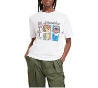 Scotch & Soda Hit Machine Relaxed Fit T-shirt White Talla: L | Outlet | Mujer | Blanco