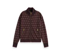 Scotch & Soda Jacquard Knitted Zip-through Jacket Dark Bordeaux Talla: XS | Bombers Outlet | Mujer