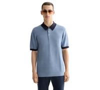 Scotch & Soda Knitted Polo Shirt Camisa de Polo Hombre, Faded Denim, XXL