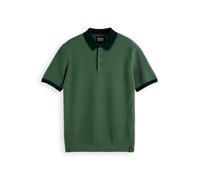 Scotch & Soda Knitted Polo Shirt Camisa de Polo Hombre, Sage Green, XL