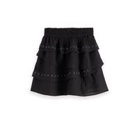 Scotch & Soda Layered High-rise Mini Skirt With Eyelet Detail Evening Blac Talla: M | Mini Faldas Outlet | Mujer | Blanco