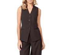 Scotch & Soda Long Line Vest Brown Pinstripe Talla: M | Chaquetas Outlet | Mujer | Marrón