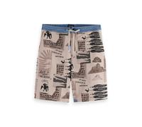 Scotch & Soda Loose-fit Printed Washed Bermuda Shorts Art Dept Collage Whi Talla: L | Pantalones Cortos Outlet | Hombre