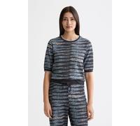Scotch & Soda Lurex Jacquard Knitted Tee Charcoal Art Talla: XS | Camisetas de Seda Outlet | Mujer | Negro