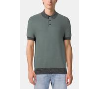 Scotch & Soda Marled Rib Sweater Ss Polo Khaki Green Talla: XL | Polos Outlet | Hombre | Marrón
