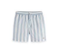 Scotch & Soda Mid Length Swimshort Pantalones Cortos de Tabla Hombre, Sky Blue Stripe, L