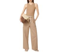 Scotch & Soda Noa High-Rise Wide-Leg Pull on Cargo Pant Pantalones Casuales, Blue and White Pin Stripe, M / 32L Mujeres