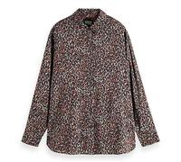 Scotch & Soda Oversized Printed Shirt, Blusas Mujer, Creatures of The Night Field Green, 42