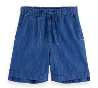 Scotch & Soda Pantalón Corto Deportivo para Mujer en Mezclilla Ligera índigo Lavado, Añil Lavada, M
