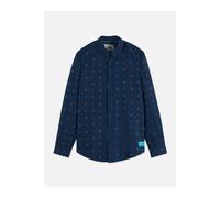 Scotch & Soda Printed Cotton Slim-fit Shirt Black Talla: XXL | Camisas Casuales Outlet | Hombre | Negro