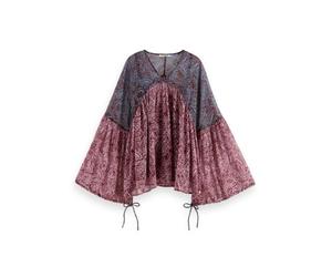 Scotch & Soda Printed Fil Coupe Top Camiseta Mujer (Pack de 1)