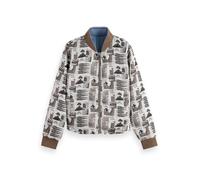 Scotch & Soda Printed Reversible Bomber Jacket, Chaqueta, Mujer, Art Dept Collage Grey Scale, XL