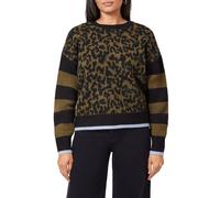 Scotch & Soda Pullover Sweater Military Olive/black Night/cheetah Stripe Talla: S | Jerséis de Punto Outlet | Mujer | Verde