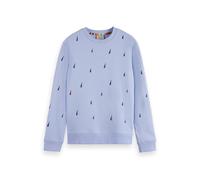 Scotch & Soda Regular Fit All Over Print Embroidery Sweatshirt Shirt Blue Talla: L | Outlet | Hombre | Azul