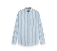 Scotch & Soda Regular Fit Dobby Stripe Shirt Spring Blue Pinstripe Talla: XXL | Camisas de Trabajo Outlet | Hombre | Azul