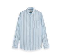 Scotch & Soda Regular-Fit Shirt Camiseta Hombre, Spring Blue Pinstripe, M