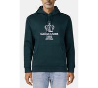 Scotch & Soda Relaxed Fit Fleece Graphic Hoodie Cypress Green Talla: XL | Sudaderas con Capucha Outlet | Hombre | Verde