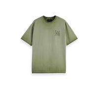 Scotch & Soda Relaxed-fit Inside out Cold Dye T-Shirt Camiseta, Army, S Hombres