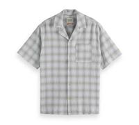 Scotch & Soda Relaxed-Fit SS Shirt, Camiseta Hombre, Swan Crinkle Check, XL