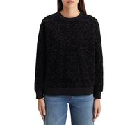 Scotch & Soda Relaxed Fit Sweatshirt With Flock Artwork Evening Black Talla: XS | Sudaderas con Capucha Outlet | Mujer | Negro