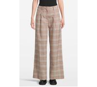 Scotch & Soda Rose - Pleated High Rise Wide Leg Check Pant Prince Of Wales Talla: W25L30 | Pantalones de campana Outlet | Mujer |