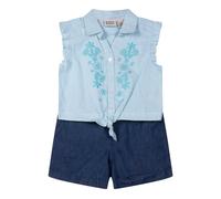 Scotch & Soda S&s Big Girls 2pc Top & Denim Short Set Bleached Aqua Talla: M | Pantalones Outlet | Unisex | Azul