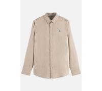 Scotch & Soda Seasonal Core Solid Oxford Regular-fit Shirt Medium Beige Talla: XXL | Camisas Casuales Outlet | Hombre | Marrón