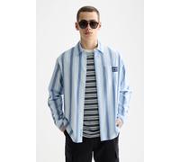 Scotch & Soda Shadow-stripe Relaxed-fit Shirt Peacoat Shadow Stripe Talla: XL | Camisas Casuales Outlet | Hombre