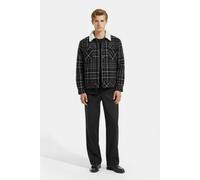 Scotch & Soda Sherpa Lined Plaid Flannel Eisenhower Jacket Black Grey Talla: S | Chaquetas Finas Outlet | Hombre | Negro
