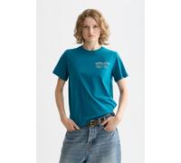 Scotch & Soda Small Chest Artwork Regular Fit T-shirt Deep Lagoon Talla: M | Camisetas de Seda Outlet | Mujer