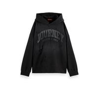 Scotch & Soda Sprayed Hoodie With Destroyed Details Evening Black Talla: M | Sudaderas con Capucha Outlet | Mujer | Negro