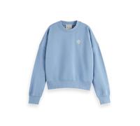 Scotch & Soda Sudadera de Ajuste Relajado con Logotipo Bordado, Vaquero desteñido V441, L