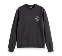 Scotch & Soda Sudadera para Hombre de Corte Regular en la Parte Delantera y Trasera, Negro Lavado, M