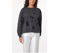 Scotch & Soda Sweater With Flocking Clack Sand / Black Talla: XS | Sudaderas con Capucha Outlet | Mujer | Marrón