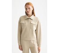 Scotch & Soda Tencel Utility Sweatshirt Plaza Taupe Talla: S | Manga Larga Outlet | Mujer | Negro