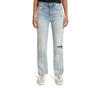 Scotch & Soda The Sky High Rise Straight Jeans - Big Splash Talla: W29L32 | Outlet | Mujer |