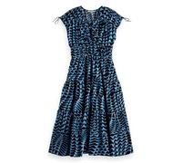 Scotch & Soda Tiered Poplin Midi Dress Vestido Informal, House of Mirrors Blue, 42 Mujeres