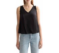 Scotch & Soda V-Neck Ruffle Tank Camiseta, Meteorite U014, 66 para Mujer