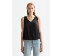Scotch & Soda V-neck Ruffle Tank Meteorite Talla: 38 | Camisetas de Tirantes Outlet | Mujer