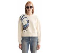 Scotch & Soda Washed Artwork Loose Fit Sweater Sudadera, Ponche de Huevo U137, M para Mujer