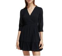 Scotch & Soda Wrap Mini Dress Black Talla: 40 | Mini Vestidos Outlet | Mujer | Negro