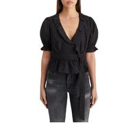 Scotch & Soda Wrap Top With Ruffle Detail Evening Black Talla: 40 | Blusas Outlet | Mujer | Negro