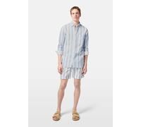 Scotch & Soda Yarn-dyed Linen Blend Striped Regular Fit Shirt Sky Blue Str Talla: S | Camisas Casuales Outlet | Hombre | Blanco