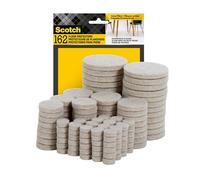 Scotch SurfaceProtection SP845 - Fieltro 3M para Proteger Suelos de linóleo, Redondo, Beige, Varios tamaños, 162 Almohadillas por Paquete