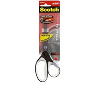 Scotch Tijeras de Titanio Antiadherentes - 20 cm - Tijeras Profesionales de Precisión con Corte Suave - Color Negro/Blanco