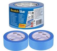 ScotchBlue Cinta de Enmascarar Multisuperficie, 2 Rollos (36 mm x 41 m) Cinta de Pintor Azul Scotch para Pintar y Decorar, Interior y Exterior, 100% PEFC