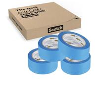 ScotchBlue Cinta de Enmascarar Multisuperficie, 4 Rollos (24 mm x 41 m) Cinta de Pintor Azul Scotch para Pintar y Decorar, Interior y Exterior, 100% PEFC