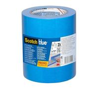 ScotchBlue Cinta de Enmascarar Multisuperficie, 48 mm x 41 m, 3 Rollos/Paquete - Cinta Adhesiva Scotch Azul para Pintores, para Pintar y Decorar, Interior y Exterior, 70% PEFC