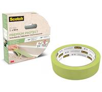ScotchBlue Cinta de Enmascarar Multisuperficie Premium Protect, 1 Rollo (24 mm x 50 m), Cinta de Pintor Scotch para Pintar y Decorar, Interior y Exterior, 70% PEFC